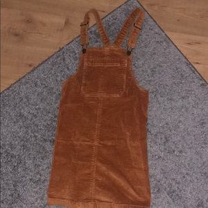 orange corduroy dress overall